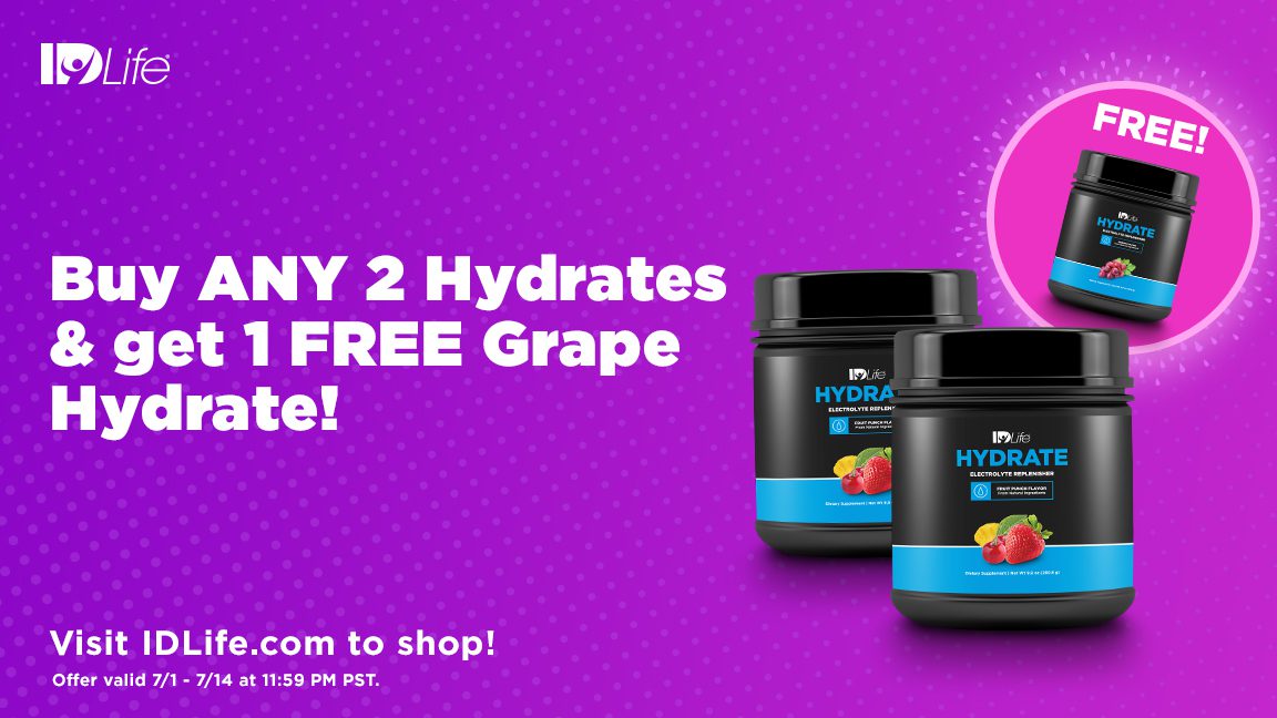 Buy 2 Hydrates (Any Flavor) & Get 1 FREE Grape Hydrate!🍇